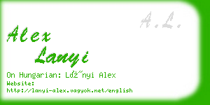 alex lanyi business card